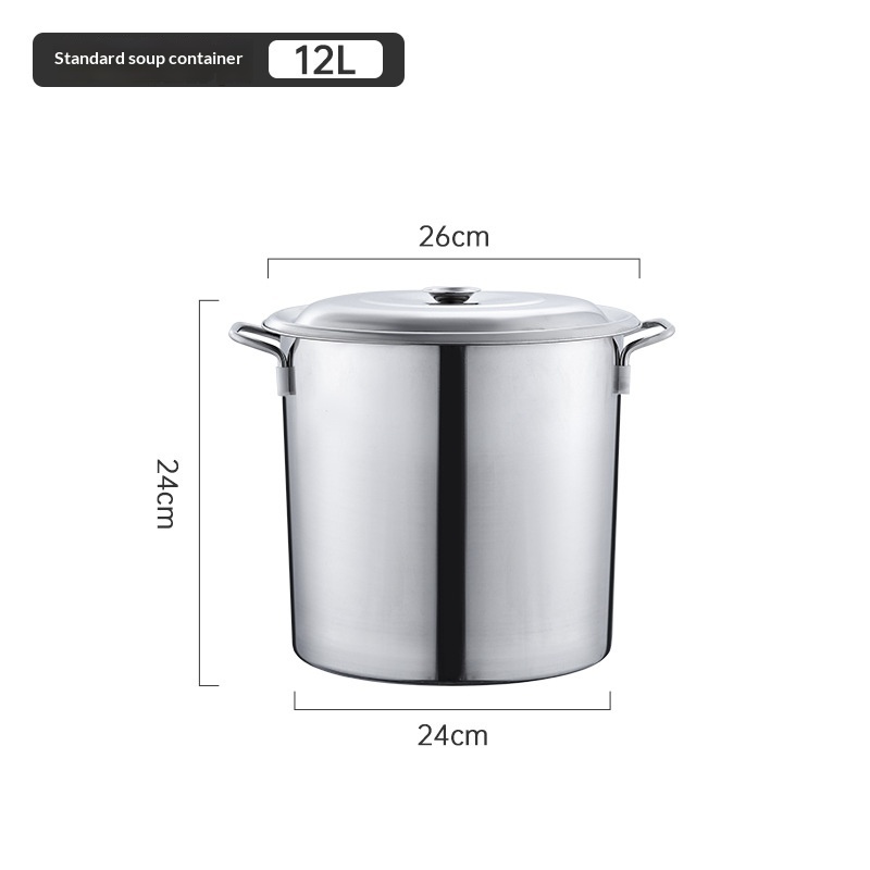 Stainless Steel Soup Barrel  Round Large Capacity 8