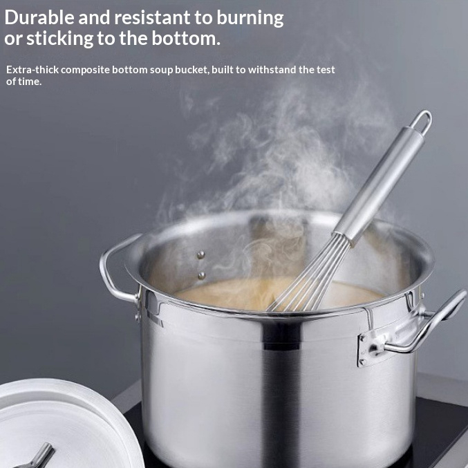 Stainless Steel Soup Barrel Round Large Capacity