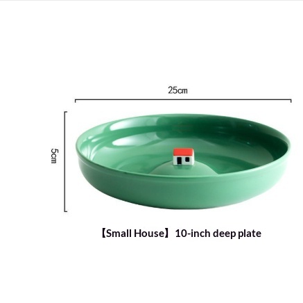 Elegant Deep Round Ceramic Plate For Home Use 9