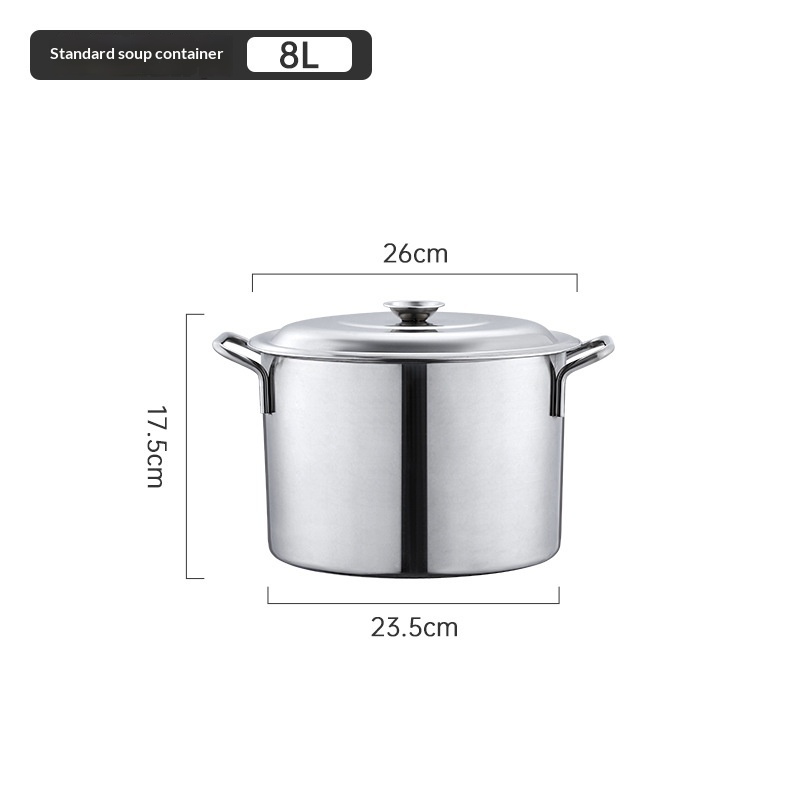 Stainless Steel Soup Barrel  Round Large Capacity 9