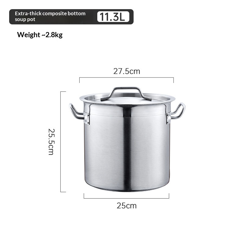 Stainless Steel Soup Barrel  Round Large Capacity 4
