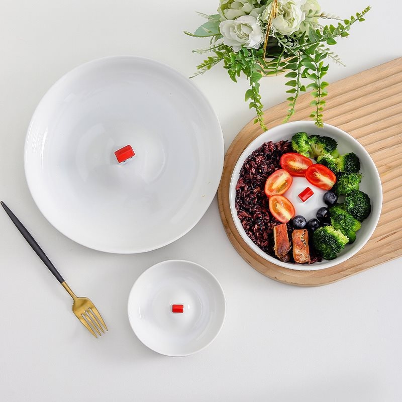 Elegant Deep Round Ceramic Plate For Home Use 3