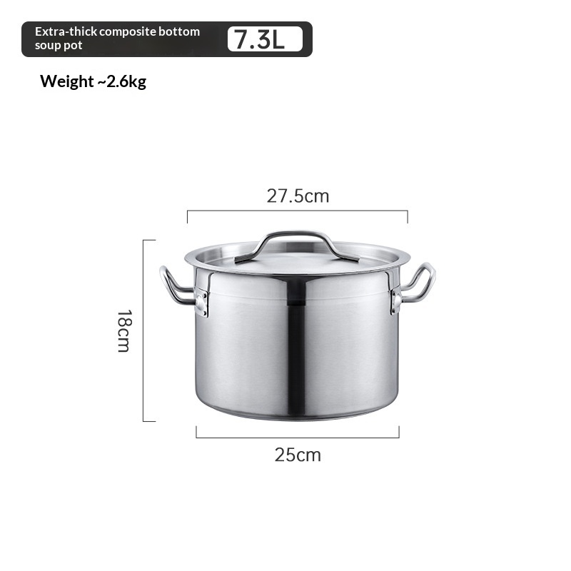 Stainless Steel Soup Barrel  Round Large Capacity 5