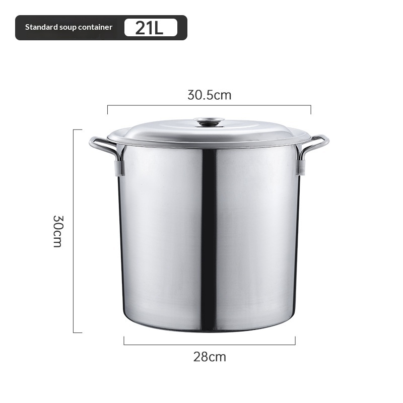 Stainless Steel Soup Barrel  Round Large Capacity 11