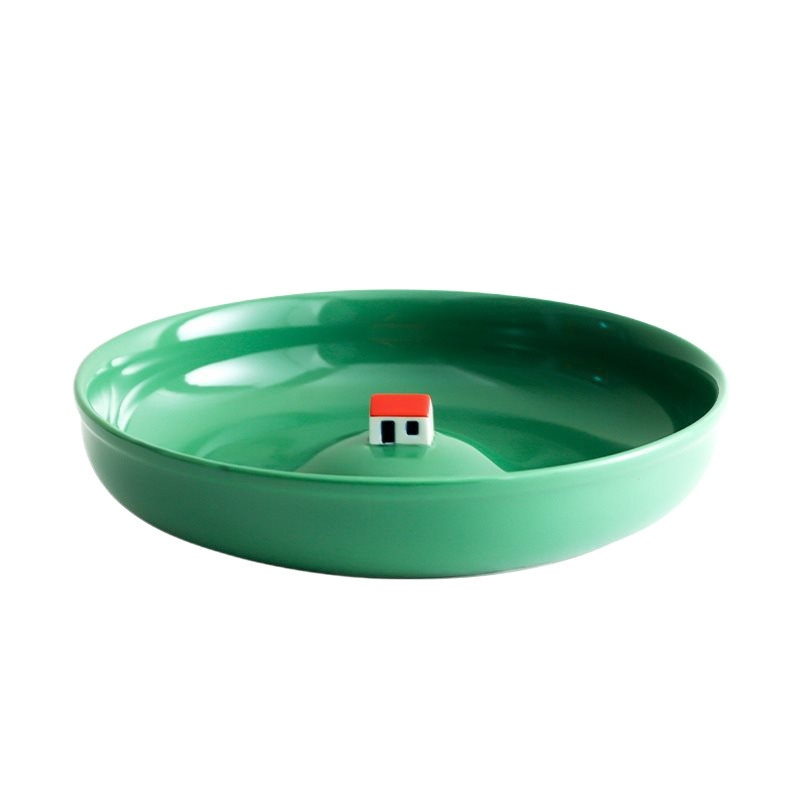 Elegant Deep Round Ceramic Plate For Home Use 4