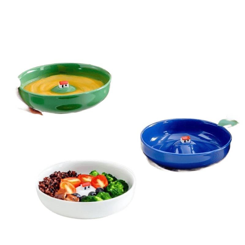 Elegant Deep Round Ceramic Plate For Home Use 5