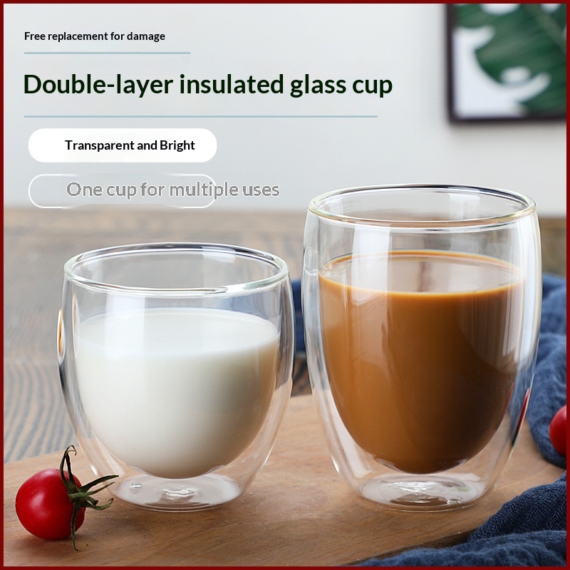 Double-walled Insulated Glass Mugideal For The Office Home Or On The Go Handmade - Image 1