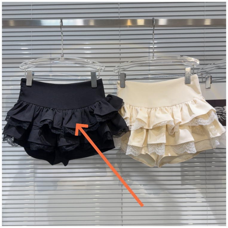 Womens Solid-Color High-Waisted Fluffy A-Line Skirt - Image 7