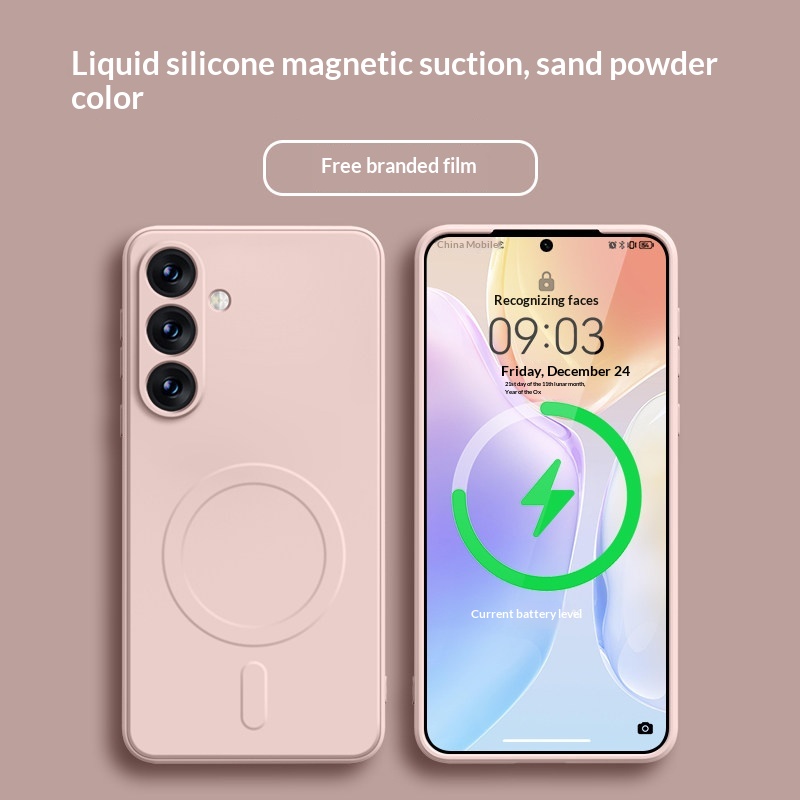 Magnetic Liquid Silicone All-around Skin-friendly Protective Case For Smartphones
