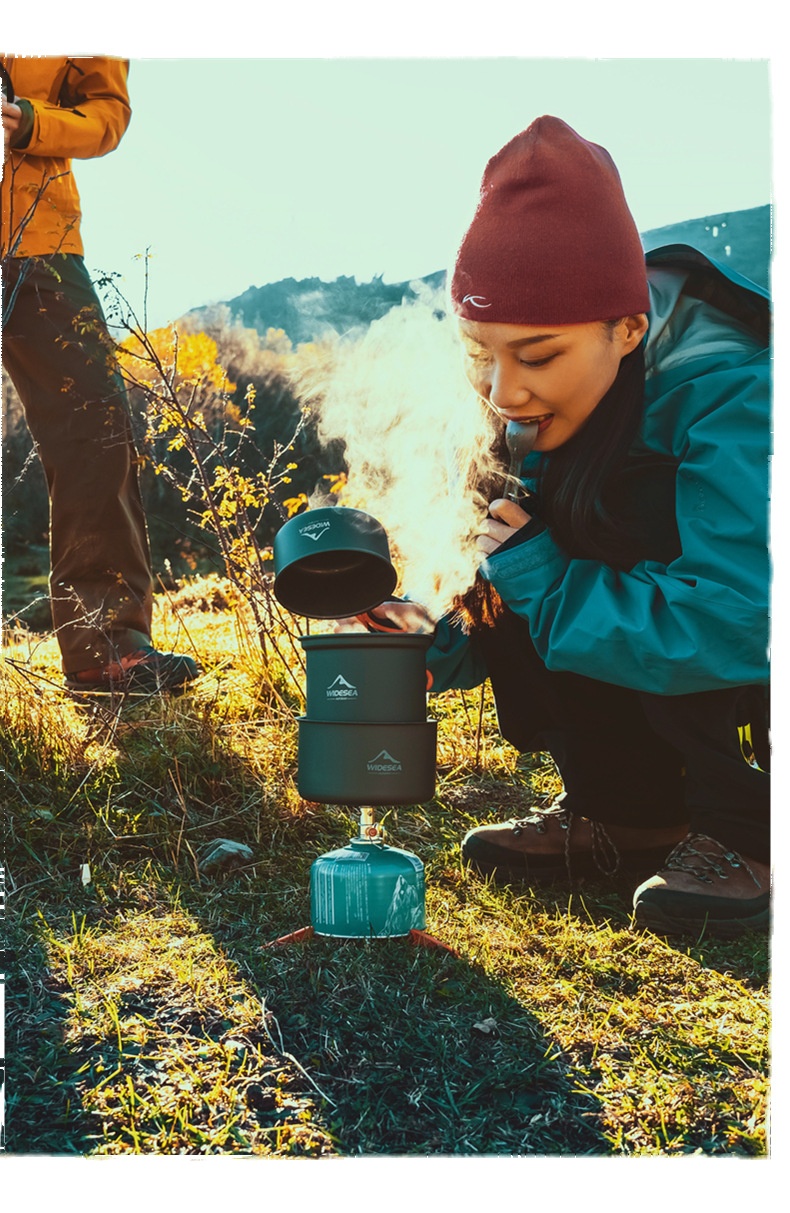 Widesea Outdoor Cookware Set Heat-Collecting Energy-Boosting Camping Cooking Gear