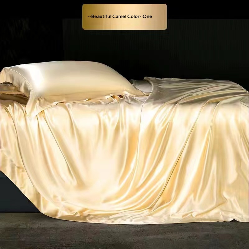 High-end Silk Four-piece Bedding Set Sheets And Duvet Cover 11