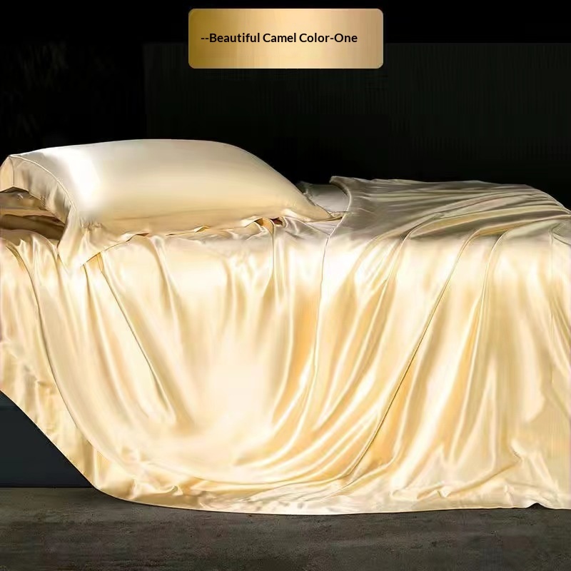 High-end Silk Four-piece Bedding Set Sheets And Duvet Cover 4
