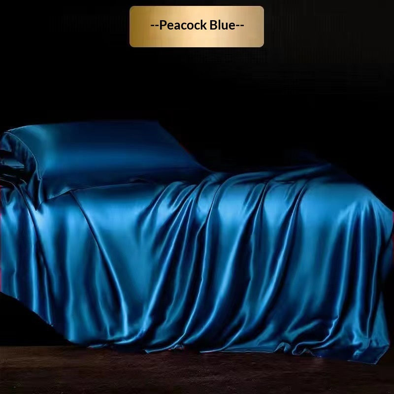 High-end Silk Four-piece Bedding Set Sheets And Duvet Cover 7