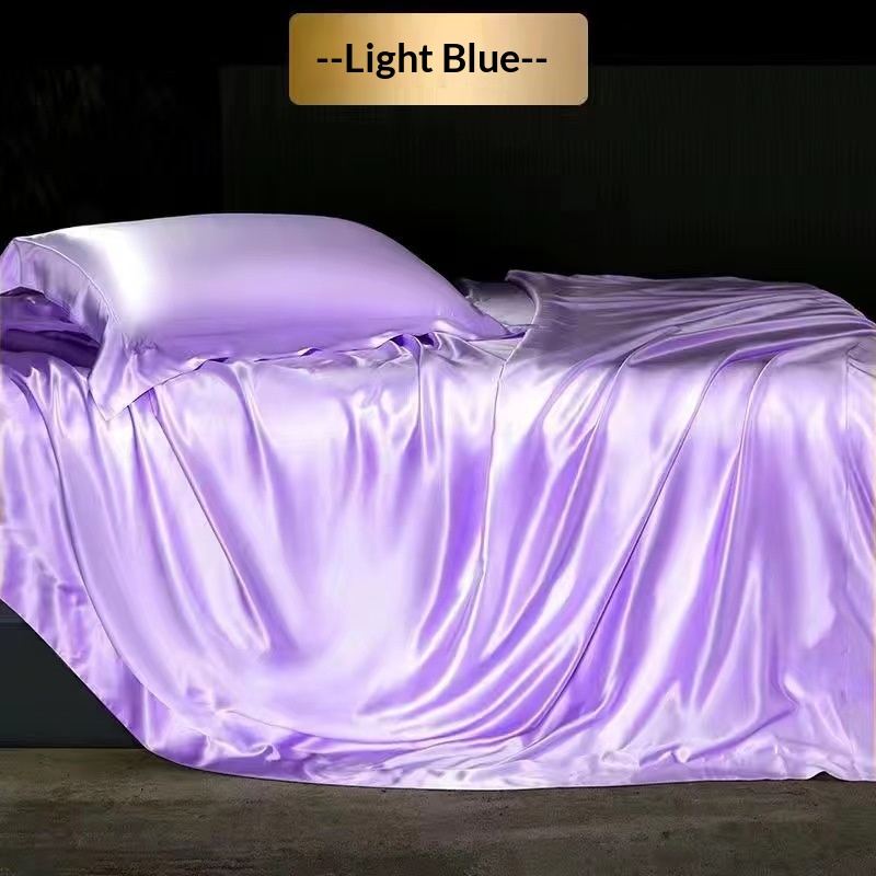 High-end Silk Four-piece Bedding Set Sheets And Duvet Cover 13