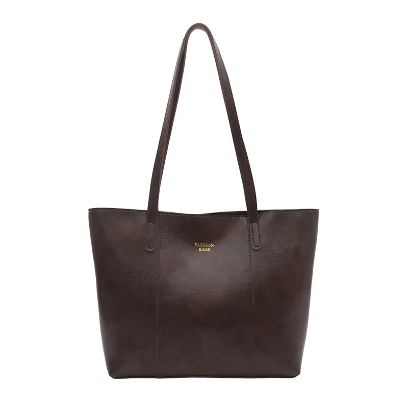 Fashionable Vintage High-end And Subtly Luxurious Womens Handbag - Coffee