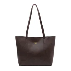 Fashionable Vintage High-end And Subtly Luxurious Womens Handbag - Coffee - View 1