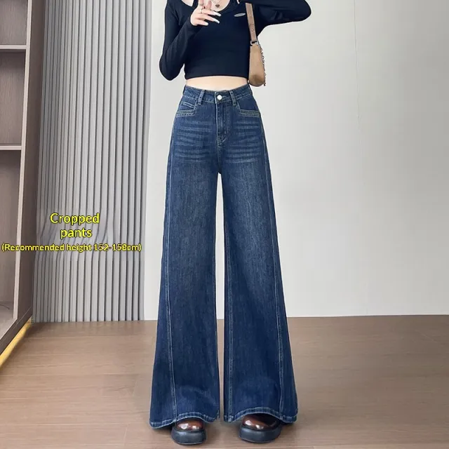 AutumnWinter Black Gold And Blue Flared High Waist Jeans Black - Shop at LoveMi