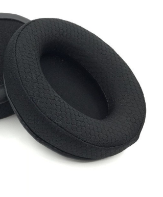 Black Football Mesh Fabric Earcup Cover For Headphones