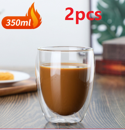 Double-walled Insulated Glass Mugideal For The Office Home Or On The Go Handmade - Image 6