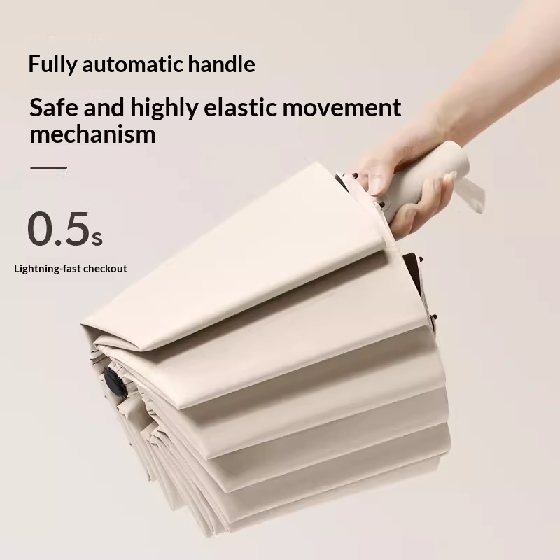 Folding Umbrella For Men And Women Suitable For Both Sunny And Rainy Days - Image 1