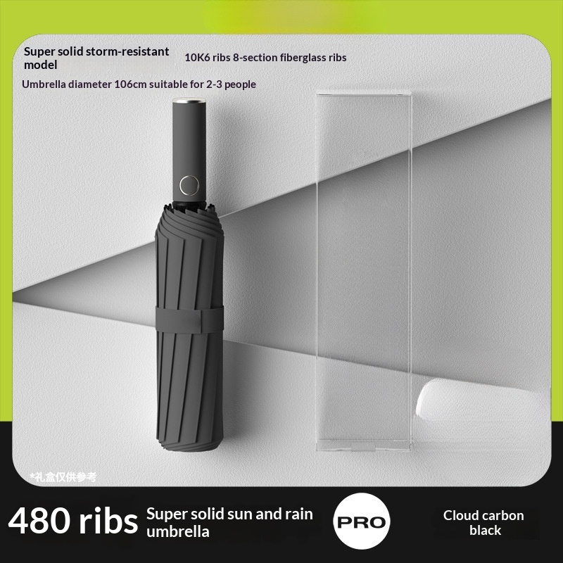 Folding Umbrella For Men And Women Suitable For Both Sunny And Rainy Days