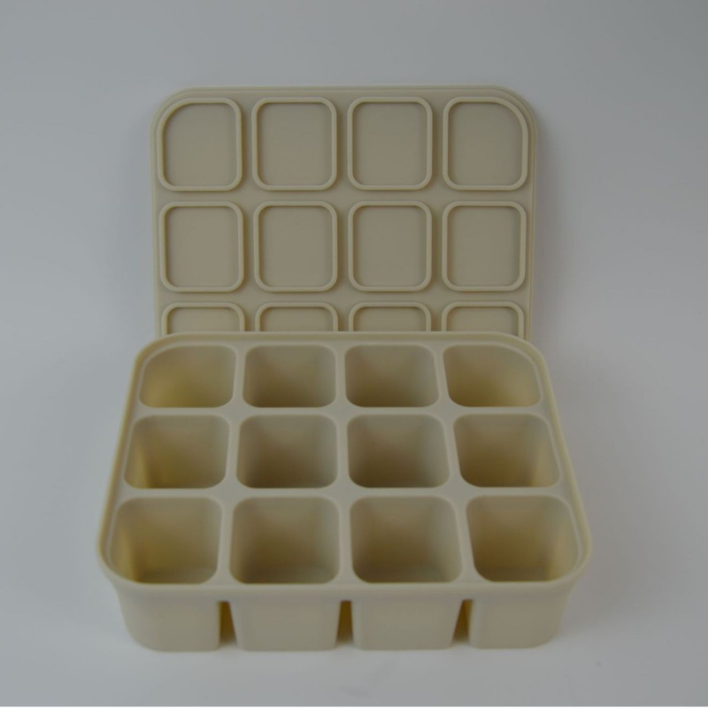 Baby Steamed Cake High-temperature-resistant Silicone Square Mold With Lid 14