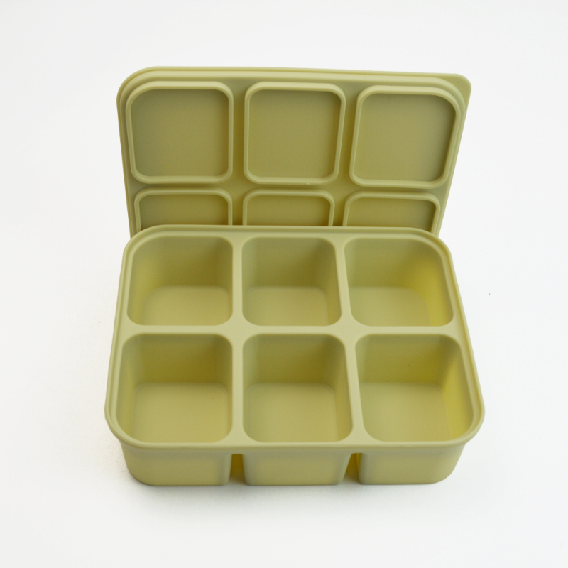Baby Steamed Cake High-temperature-resistant Silicone Square Mold With Lid 6