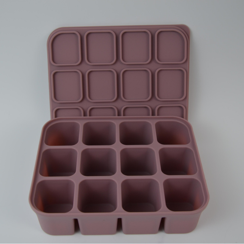 Baby Steamed Cake High-temperature-resistant Silicone Square Mold With Lid 19