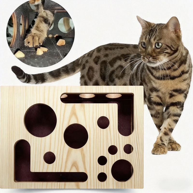 Entertainment And Scratching Combo Tautaus Solid Wood Maze