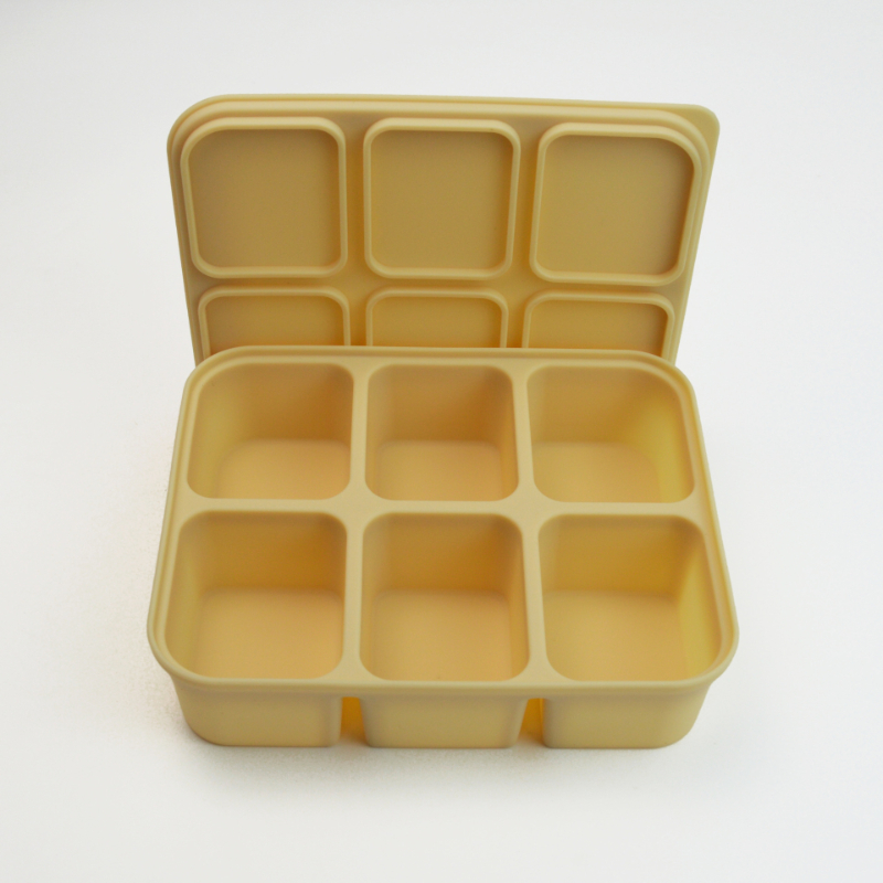 Baby Steamed Cake High-temperature-resistant Silicone Square Mold With Lid 5