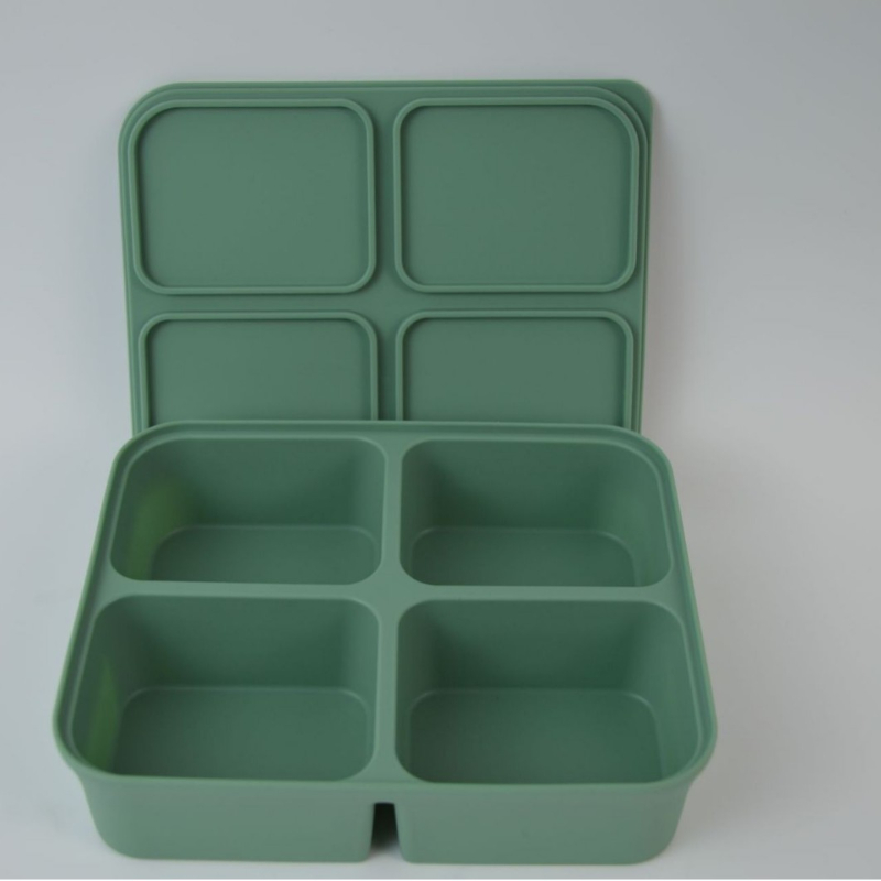 Baby Steamed Cake High-temperature-resistant Silicone Square Mold With Lid 12