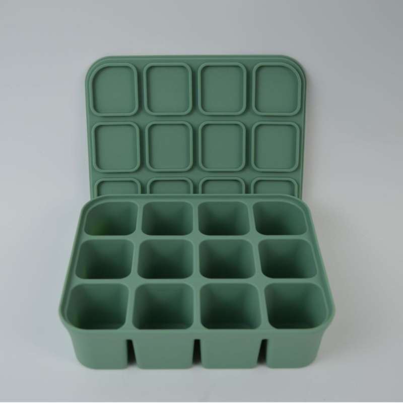 Baby Steamed Cake High-temperature-resistant Silicone Square Mold With Lid 17