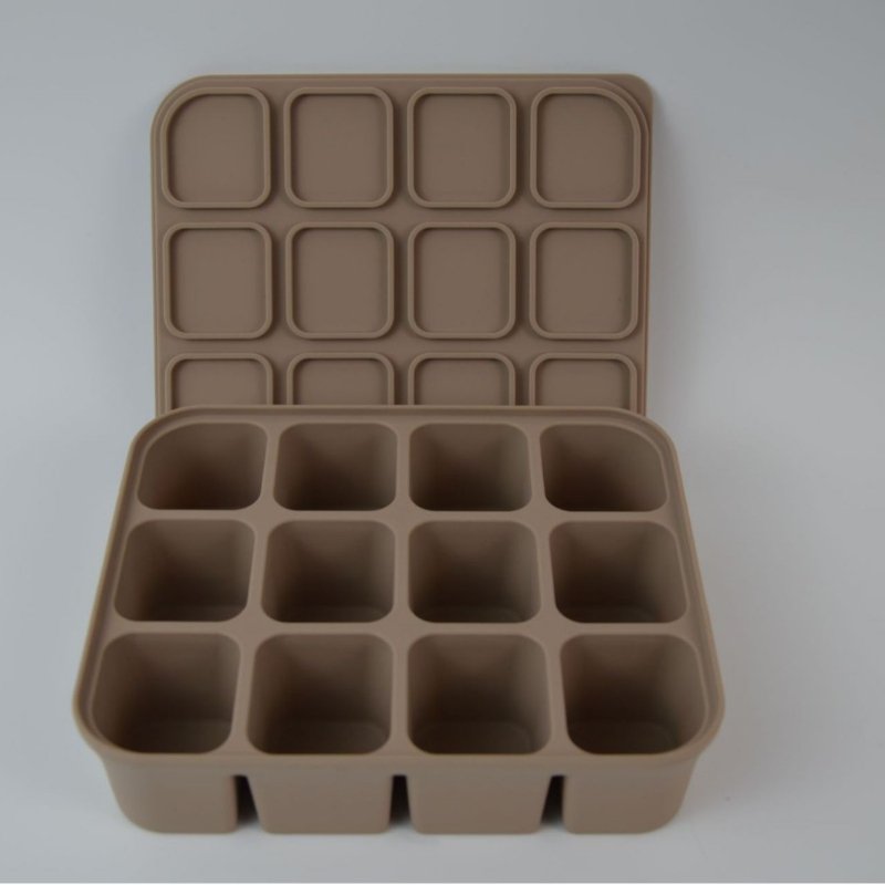 Baby Steamed Cake High-temperature-resistant Silicone Square Mold With Lid 13