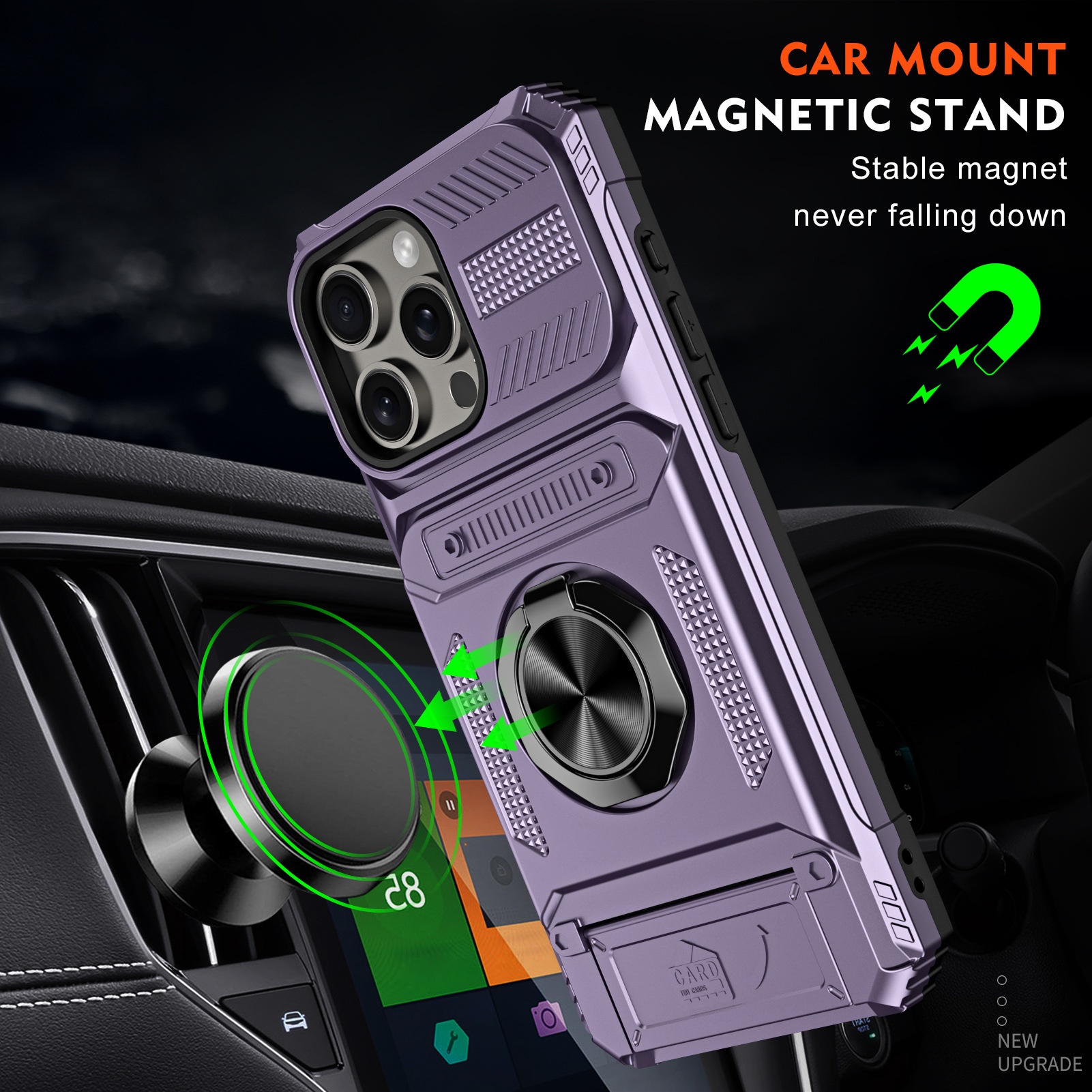 Phone Case Hidden Card Drop-resistant Protective Cover17 Series