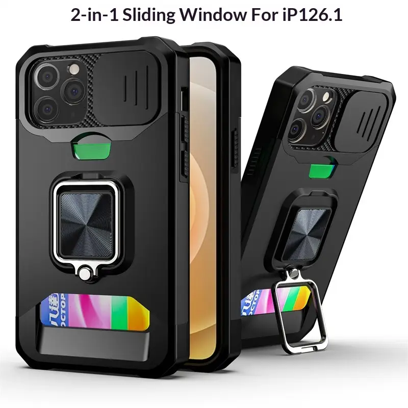 Suitable For 151617 Sliding-window Card-insert Phone Cases