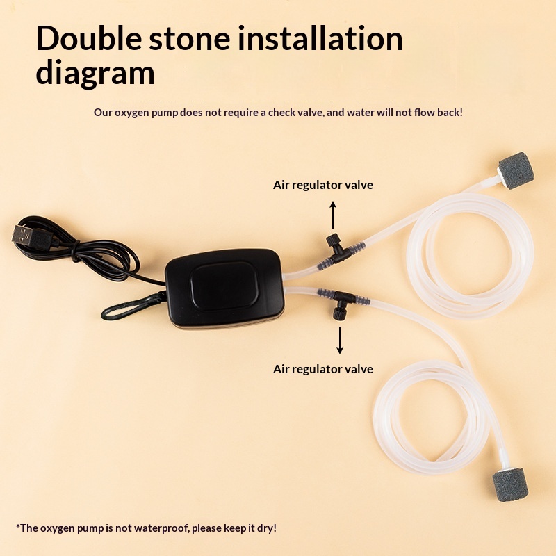 Small, Portable, Quiet Mini Fish Tank Oxygenator