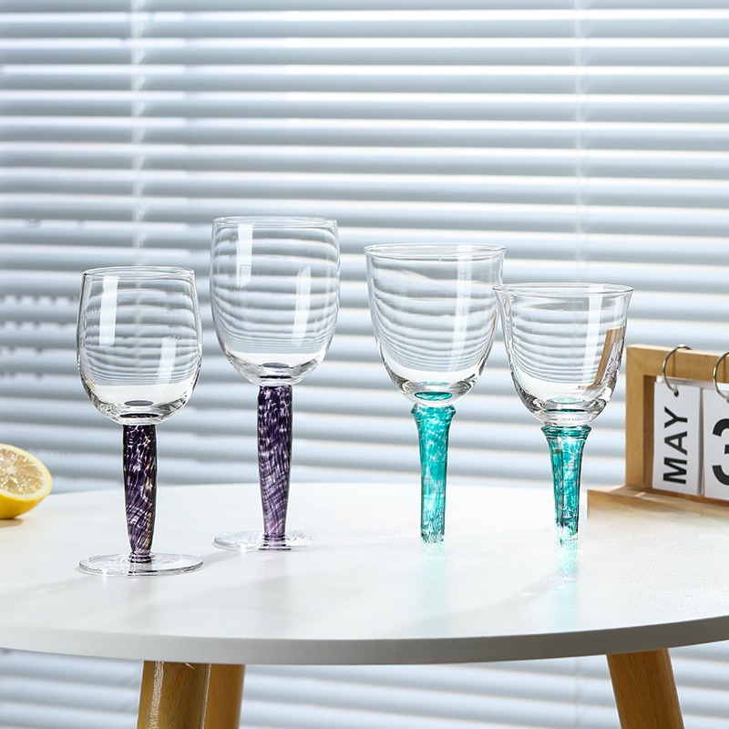 Medieval Green Seed Wine Glass Handcrafted Glass Champagne Flute