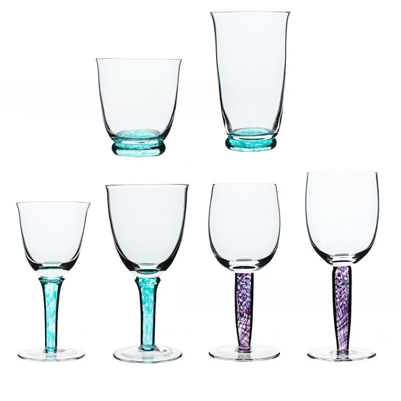 Medieval Green Seed Wine Glass Handcrafted Glass Champagne Flute 5