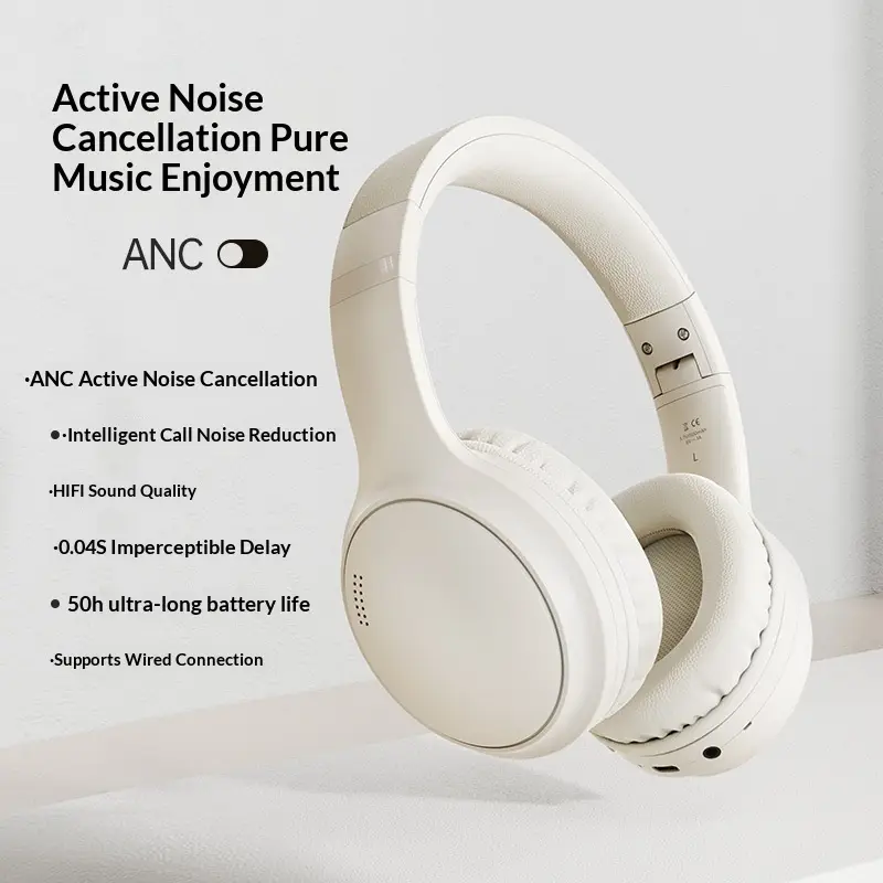 Noise-canceling Bluetooth Over-ear Headphones