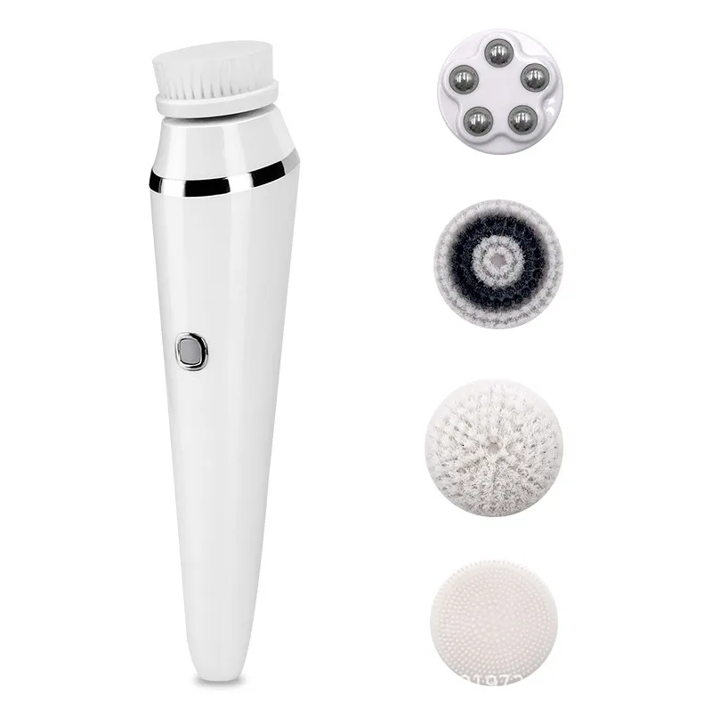 4 In 1 USB Rechargeable Electric Facial Cleansing Brush Soft Skin Care Portable Massager Face Brush Deep Cleaning Device – image 6