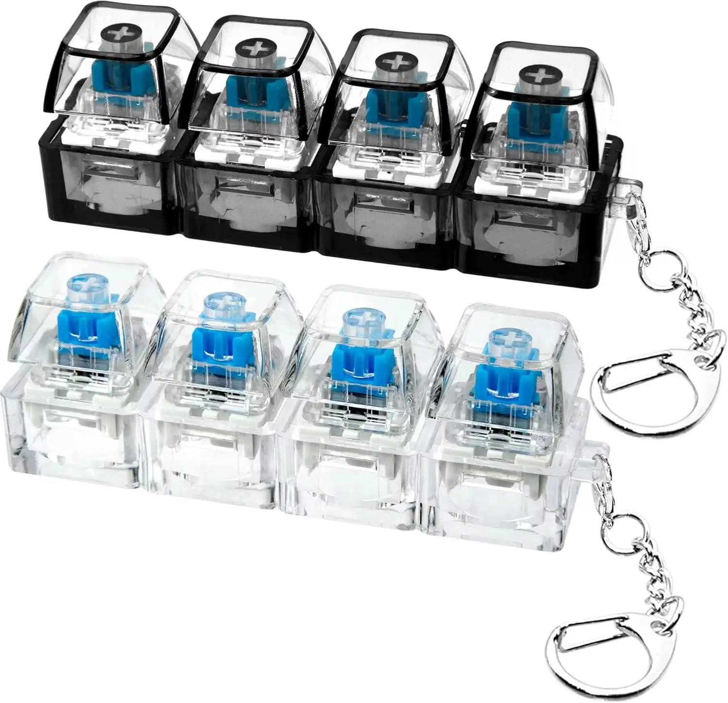 4Keys Mechanical Keyboard Electronic Luminous Transparent Crystal