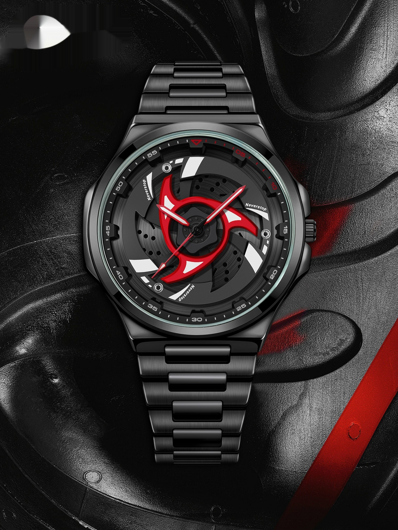 Neverstop 946 Rotating Bezel Dial Quartz Watch With A Sporty Design For Men