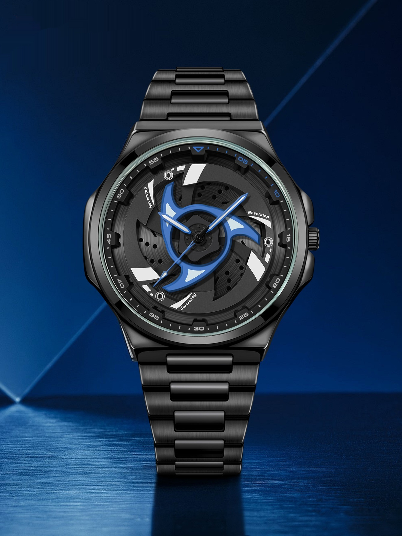 Neverstop 946 Rotating Bezel Dial Quartz Watch With A Sporty Design For Men