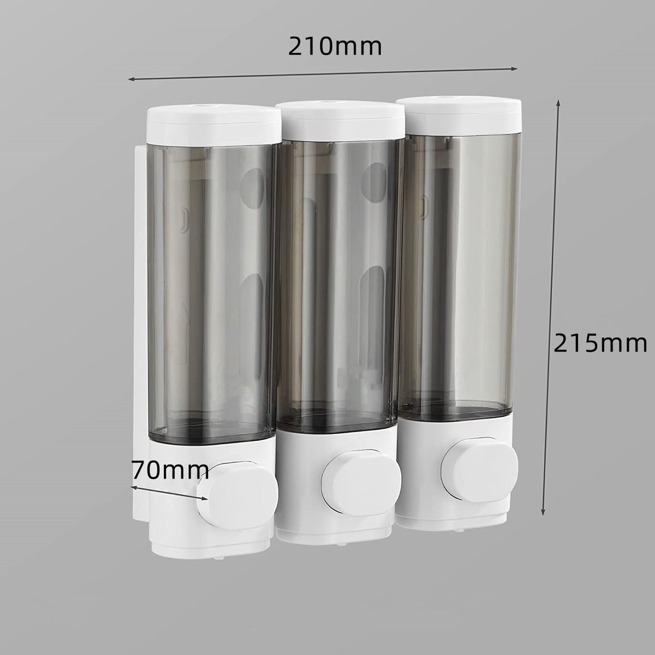 Wall-mounted Three-head Soap Dispenser For Home Useno Drilling Required 5