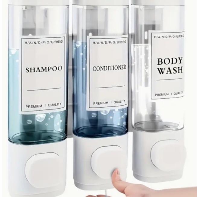 Wall-mounted Three-head Soap Dispenser For Home Useno Drilling Required