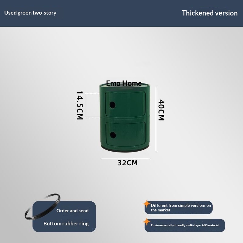 Cylindrical Bedside Living Room Multi-tiered Bedroom Storage Cabinet 11