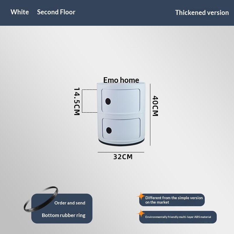 Cylindrical Bedside Living Room Multi-tiered Bedroom Storage Cabinet 7