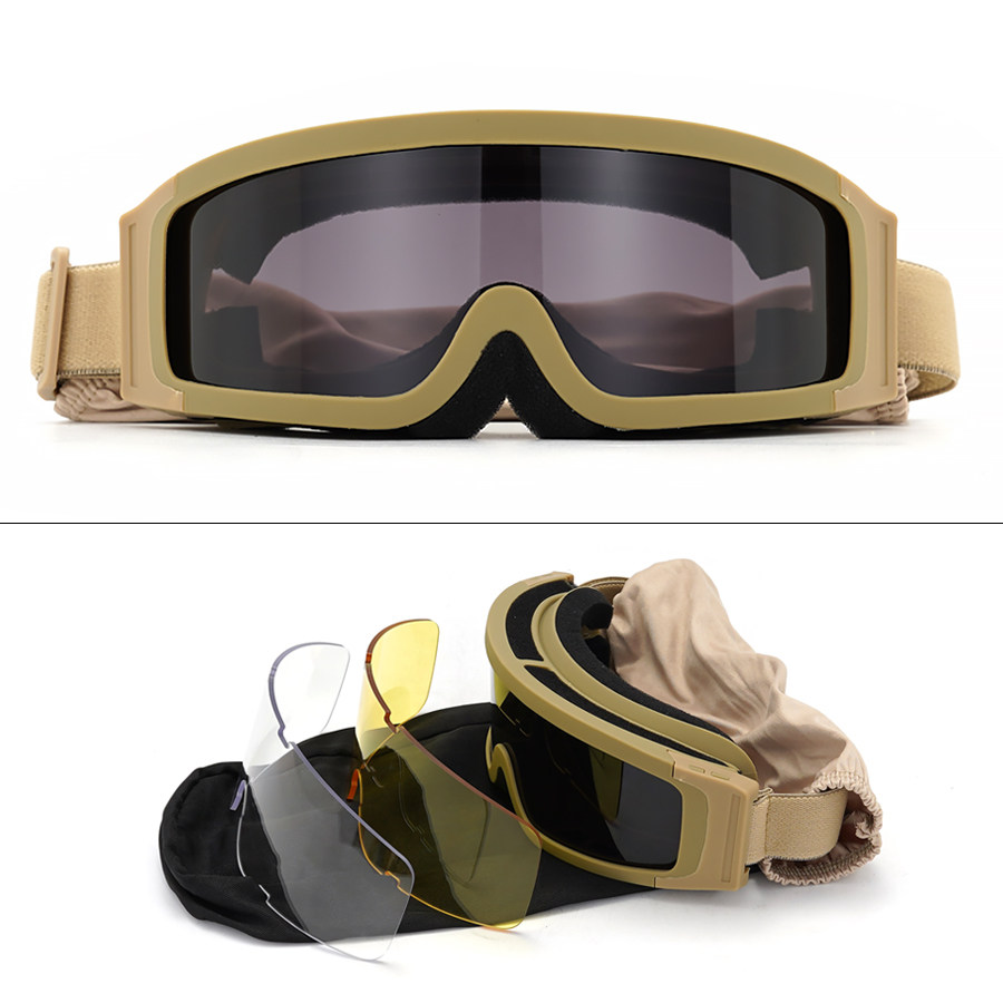 Anti Fog Tactical Anti Explosion Shooting Glasses Can Be Worn For Myopia