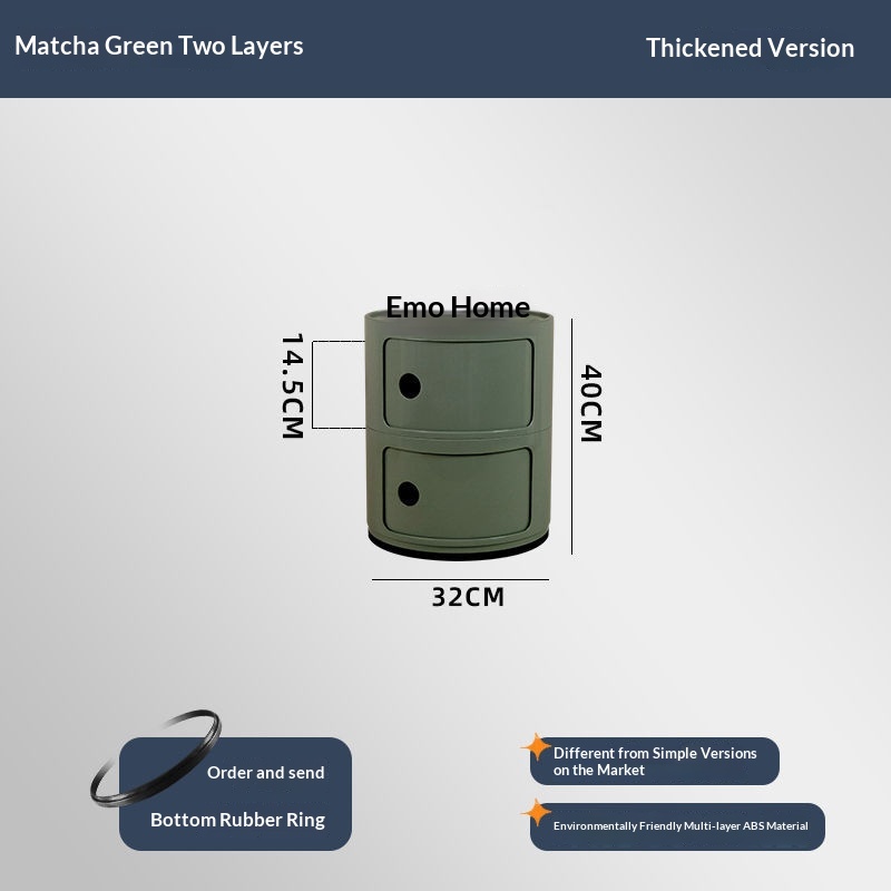 Cylindrical Bedside Living Room Multi-tiered Bedroom Storage Cabinet 9