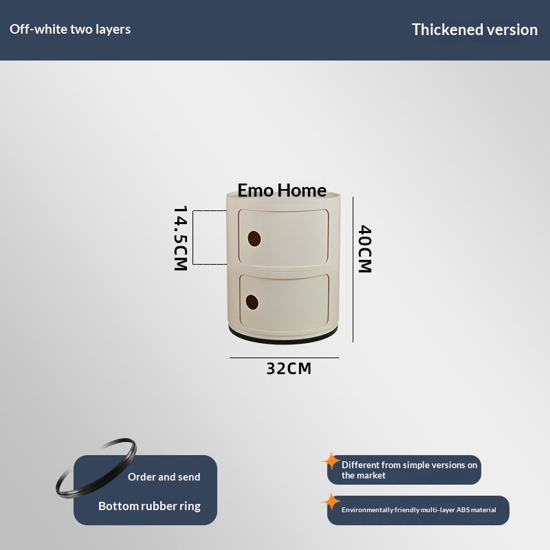 Cylindrical Bedside Living Room Multi-tiered Bedroom Storage Cabinet 6